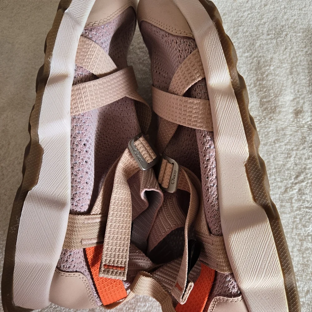 NWT Chaco Pink and Orange Knit Athletic sandal water shoe sneaker combo size 10